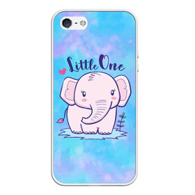 Чехол для iPhone 5/5S матовый с принтом Маленький слоненок , Силикон | Область печати: задняя сторона чехла, без боковых панелей | детеныш | милый | ребенок | слон | слоненок | слоник