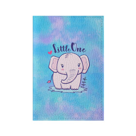 Обложка для паспорта матовая кожа с принтом Маленький слоненок , натуральная матовая кожа | размер 19,3 х 13,7 см; прозрачные пластиковые крепления | Тематика изображения на принте: детеныш | милый | ребенок | слон | слоненок | слоник