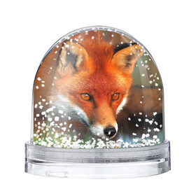 Игрушка Снежный шар с принтом Лисица охотница , Пластик | Изображение внутри шара печатается на глянцевой фотобумаге с двух сторон | fox | foxy | животное | звери | лиса | лисенок | лисичка | милая | рыжая | фокс