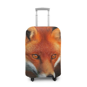Чехол для чемодана 3D с принтом Лисица охотница , 86% полиэфир, 14% спандекс | двустороннее нанесение принта, прорези для ручек и колес | fox | foxy | животное | звери | лиса | лисенок | лисичка | милая | рыжая | фокс