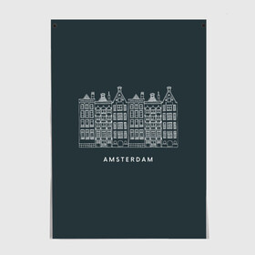 Постер с принтом Амстердам , 100% бумага
 | бумага, плотность 150 мг. Матовая, но за счет высокого коэффициента гладкости имеет небольшой блеск и дает на свету блики, но в отличии от глянцевой бумаги не покрыта лаком | англия | великобритания | туризм