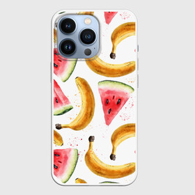 Чехол для iPhone 13 Pro с принтом Летний фреш арбуз банан ,  |  | арбуз | арбузы | банан | бананы | летний | лето | фреш | фрукты