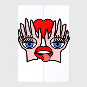 Магнитный плакат 2Х3 с принтом Портрет , Полимерный материал с магнитным слоем | 6 деталей размером 9*9 см | Тематика изображения на принте: абстракция | глаза | губы | руки | сердце