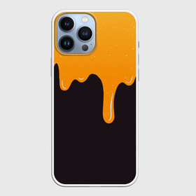 Чехол для iPhone 13 Pro Max с принтом Капающий мёд | Dripping Honey ,  |  | 3d эффект | amber | art | food | paint | shiny paint | арт | блестящая краска | вязкий продукт | для любителей мёда | дрип | дриппинг | иллюстрация | капли мёда | краска | медовый рисунок | медок | реалистичный рисунок