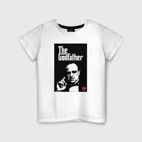 Детская футболка хлопок с принтом Вито Корлеоне , 100% хлопок | круглый вырез горловины, полуприлегающий силуэт, длина до линии бедер | godfather | кино | крестный отец | фильм