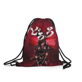 Рюкзак-мешок 3D с принтом Dororo red , 100% полиэстер | плотность ткани — 200 г/м2, размер — 35 х 45 см; лямки — толстые шнурки, застежка на шнуровке, без карманов и подкладки | demon | dororo | hyakkimaru | аниме | дайго | дороро | ронин | хяккимару