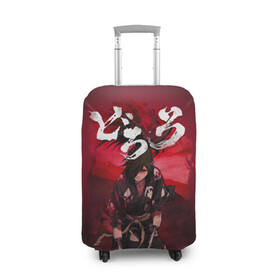 Чехол для чемодана 3D с принтом Dororo red , 86% полиэфир, 14% спандекс | двустороннее нанесение принта, прорези для ручек и колес | demon | dororo | hyakkimaru | аниме | дайго | дороро | ронин | хяккимару