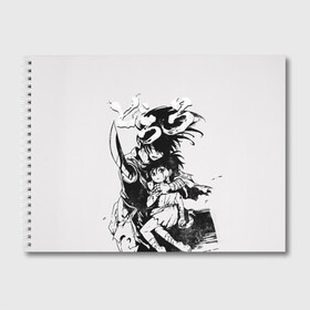Альбом для рисования с принтом Хяккимару и Дороро , 100% бумага
 | матовая бумага, плотность 200 мг. | demon | dororo | hyakkimaru | аниме | дайго | дороро | ронин | хяккимару