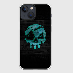 Чехол для iPhone 13 mini с принтом Skull of pirate ,  |  | Тематика изображения на принте: game | games | pirate | sea of thieves | sot | игра | игры | корабли | корабль | кракен | майкрософт | море | море воров | моря | пираты