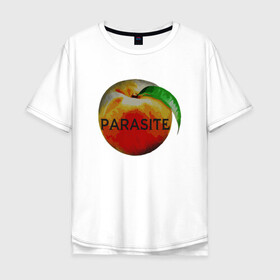 Мужская футболка хлопок Oversize с принтом Parasite Peach , 100% хлопок | свободный крой, круглый ворот, “спинка” длиннее передней части | bong joon ho | korea | parasite | актер | драма | канны | кино | комедия | корея | оскар | паразиты | пон чжун хо | режиссер | семья | триллер