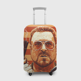 Чехол для чемодана 3D с принтом Walter Sobchak , 86% полиэфир, 14% спандекс | двустороннее нанесение принта, прорези для ручек и колес | dude | jeff bridges | the big lebowski | walter sobchak | большой лебовский | боулинг | вальтер собчак | джефф бриджес | пистолет | фильм | чувак | шар