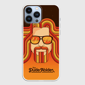 Чехол для iPhone 13 Pro Max с принтом The Dude Abides ,  |  | dude | jeff bridges | the big lebowski | the dude abides | большой лебовский | боулинг | джефф бриджес | звезды | кегли | космос | фильм | чувак