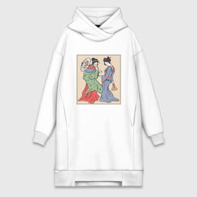 Платье-худи хлопок с принтом Японские Гейши Гравюра Укиё э ,  |  | art | geisha | geishas | japan | japanese | japanese girls | retro | ukiyo e | vintage | woman | women | арт | бидзин га | бидзинга | винтаж | живопись | иллюстрация | картина | картинка | ретро | эдо | япония | японская живопись | японские девушк