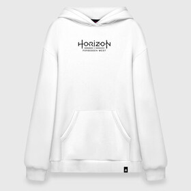 Худи SuperOversize хлопок с принтом Horizon Forbidden West , 70% хлопок, 30% полиэстер, мягкий начес внутри | карман-кенгуру, эластичная резинка на манжетах и по нижней кромке, двухслойный капюшон
 | aloy | dawn | forbidden | horizon | west | zero | вест | нора | племя | форбидден | хорайзен | хоризон | элой