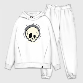 Мужской костюм хлопок OVERSIZE с принтом Crazy skull ,  |  | crazy | skull | бита | сумасшедший | хипстер | череп | черепушка