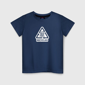 Детская футболка хлопок с принтом Recycled , 100% хлопок | круглый вырез горловины, полуприлегающий силуэт, длина до линии бедер | ван гог | искусство | картина | крик | стрелки | человечек