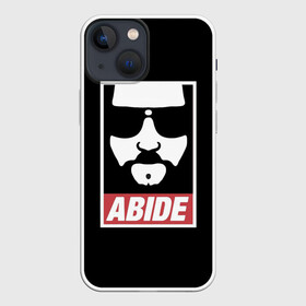 Чехол для iPhone 13 mini с принтом ABIDE Большой Лебовский ,  |  | abide | jeff bridges | the big lebowski | большой лебовский | джефф бриджес