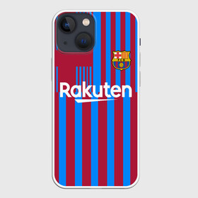 Чехол для iPhone 13 mini с принтом Домашняя форма ФК «Барселона» ,  |  | 2021 | barcelona | champions | euro | fc | fc barcelona 20 21 | fcb | football club | league | lionel | messi | spain | sport | барселона | евро | испания | лига | лионель | месси | спортивные | униформа | фирменые цвета | фк | футбольный клуб | чемпионов