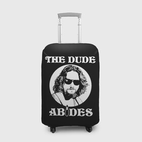 Чехол для чемодана 3D с принтом The dude ABIDES , 86% полиэфир, 14% спандекс | двустороннее нанесение принта, прорези для ручек и колес | dude | jeff bridges | the big lebowski | the dude abides | большой лебовский | джефф бриджес | фильм | чувак