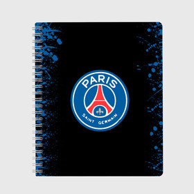 Тетрадь с принтом Paris Saint-German , 100% бумага | 48 листов, плотность листов — 60 г/м2, плотность картонной обложки — 250 г/м2. Листы скреплены сбоку удобной пружинной спиралью. Уголки страниц и обложки скругленные. Цвет линий — светло-серый
 | champions league | football | goal | goals | highlights | mbapp | mbappe | neymar | paris | paris saint germain | paris saint german | psg | soccer | ucl | париж | псж старая эмблема | спорт | футбол