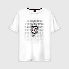 Женская футболка хлопок Oversize с принтом Скандинавские символы , 100% хлопок | свободный крой, круглый ворот, спущенный рукав, длина до линии бедер
 | викинги | кельтский | оберег | руны | символы | славянские | узоры