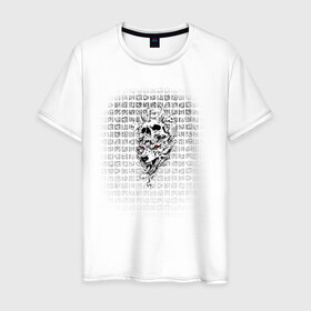 Мужская футболка хлопок с принтом Скандинавские символы , 100% хлопок | прямой крой, круглый вырез горловины, длина до линии бедер, слегка спущенное плечо. | викинги | кельтский | оберег | руны | символы | славянские | узоры