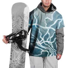 Накидка на куртку 3D с принтом Молнии , 100% полиэстер |  | Тематика изображения на принте: абстракция | батик | иллюзия | молния | подсветка | разводы | свечение | текстура