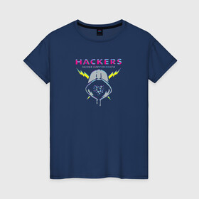 Женская футболка хлопок с принтом HACKERS / ХАКЕРЫ , 100% хлопок | прямой крой, круглый вырез горловины, длина до линии бедер, слегка спущенное плечо | hacker | гроза | капюшон | компьютер | молнии | пк | программист | хакер | хакинг