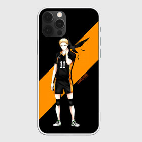 Чехол для iPhone 12 Pro с принтом Кей Цукишима | Haikyuu!! , силикон | область печати: задняя сторона чехла, без боковых панелей | 11 номер | anime | haikyu | haikyuu | manga | аниме | волейбол | волейбольный клуб | карасуно | кей цукишима | котаро бокуто | манга | обычный парень | очкарик | тендо | умный блокирующий цукки | хаику | хаикую