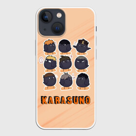 Чехол для iPhone 13 mini с принтом Вороны школы Карасуно Haikyu ,  |  | anime | haikyu | haikyuu | karasuno | manga | аниме | волейбол | волейбольный клуб | ворон | каге | карасуно | кей | куроо | манга | мяч | некома | сатори | сёё | тендо | тобио | хаику | хаикую | хайкью | хината | цукишима | шоё