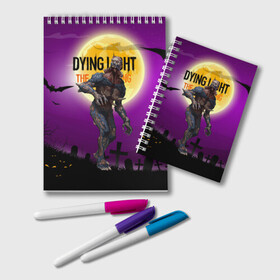 Блокнот с принтом Dying light зомби , 100% бумага | 48 листов, плотность листов — 60 г/м2, плотность картонной обложки — 250 г/м2. Листы скреплены удобной пружинной спиралью. Цвет линий — светло-серый
 | Тематика изображения на принте: dying light | аномалия | зараженный | монстр | мутант | ужасы | урод | хоррор