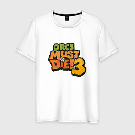 Мужская футболка хлопок с принтом OMD!3 Colorful , 100% хлопок | прямой крой, круглый вырез горловины, длина до линии бедер, слегка спущенное плечо. | gamer | games | logo | tower defense | иллюстрация