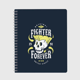 Тетрадь с принтом Fighter forever , 100% бумага | 48 листов, плотность листов — 60 г/м2, плотность картонной обложки — 250 г/м2. Листы скреплены сбоку удобной пружинной спиралью. Уголки страниц и обложки скругленные. Цвет линий — светло-серый
 | Тематика изображения на принте: fighting | game | games | street fighter | балрог | бланка | вега | зангиев | игра | игры | классика | рю | сагат | стрит файтер | уличный боец | чан ли