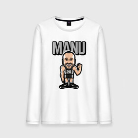 Мужской лонгслив хлопок с принтом Manu , 100% хлопок |  | basketball | game | ginobili | manu | nba | san antonio | sport | spurs | streetball | баскетбол | баскетболист | джинобили | игра | игрок | ману | мяч | нба | сан антонио | сперс | спорт | стритбол | тренер