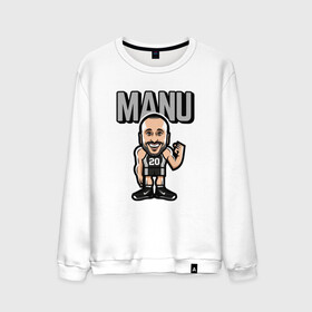 Мужской свитшот хлопок с принтом Manu , 100% хлопок |  | basketball | game | ginobili | manu | nba | san antonio | sport | spurs | streetball | баскетбол | баскетболист | джинобили | игра | игрок | ману | мяч | нба | сан антонио | сперс | спорт | стритбол | тренер