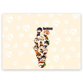 Поздравительная открытка с принтом Команда Карасуно Haikyuu!! , 100% бумага | плотность бумаги 280 г/м2, матовая, на обратной стороне линовка и место для марки
 | anime | haikyu | haikyuu | karasuno | manga | аниме | асахи азумане | волейбол | волейбольный клуб | вороны | карасуно | коши сугавара | манга | рюноске танака | старшая школа | тобио кагеяма | хаику | хаикую | шоё хината
