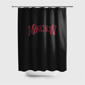 Штора 3D для ванной с принтом Maneskin. Inscription , 100% полиэстер | плотность материала — 100 г/м2. Стандартный размер — 146 см х 180 см. По верхнему краю — пластиковые люверсы для креплений. В комплекте 10 пластиковых колец | 2021 | 21 | angelis | balo | buoni | damiano | david | de | e | ethan | eurovision | factor | il | lavito | maneskin | pulse | rajah | thomas | victoria | x | zitti | анжелис | виктория | группа | давид | дамиано | де | евровидение | италия 