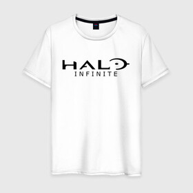 Мужская футболка хлопок с принтом Halo Infinite , 100% хлопок | прямой крой, круглый вырез горловины, длина до линии бедер, слегка спущенное плечо. | chief | game | guardians | halo | infinite | master | игра | инфинити | мастер чиф | спартанец 117 | хало | хело | шутер