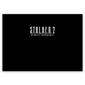 Поздравительная открытка с принтом STALKER 2 - Heart of Chernobyl , 100% бумага | плотность бумаги 280 г/м2, матовая, на обратной стороне линовка и место для марки
 | Тематика изображения на принте: heart of chernobyl | stalker | stalker 2 | сердце чернобыля | сталкер | сталкер 2