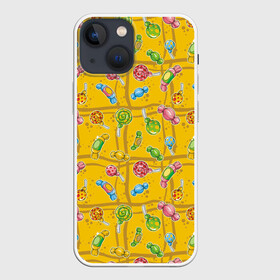 Чехол для iPhone 13 mini с принтом Конфеты ,  |  | background | candy | lollipops | pattern | texture | конфеты | леденцы | паттерн | текстура | фон