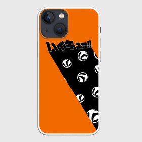 Чехол для iPhone 13 mini с принтом Haikyu | ВОЛЕЙБОЛ ,  |  | anime | haikyu | haikyuu | karasuno | manga | аниме | аобаджосай | белые | волейбол | волейбольный клуб | инаризаки | карасуно | манга | мяч | мячи | некома | оранжевая | старшая школа | хаику | хаикую | черная полоса