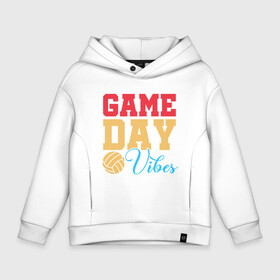 Детское худи Oversize хлопок с принтом Game Day Vibes , френч-терри — 70% хлопок, 30% полиэстер. Мягкий теплый начес внутри —100% хлопок | боковые карманы, эластичные манжеты и нижняя кромка, капюшон на магнитной кнопке | ball | beach | game | sport | volley | volleyball | волейбол | волейболист | волейболистка | гол | игра | игрок | мяч | площадка | пляж | пляжный | победа | сетка | спорт | тренер | чемпион