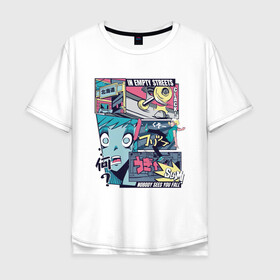Мужская футболка хлопок Oversize с принтом Vaporwave Anime Skater Boy , 100% хлопок | свободный крой, круглый ворот, “спинка” длиннее передней части | anime fan | art | fail | japan | japanese | manga character | tokyo | анимация | анимешник | арт | арты | комикс | комиксы | манга | отрисовка | паровая волна | пародия | персонаж аниме | рисунок в стиле аниме | скейтер | токио