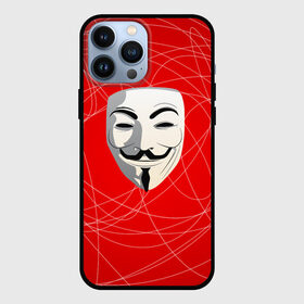Чехол для iPhone 13 Pro Max с принтом Маска Гая Фокса ,  |  | anonimus | аноним | анонимус | гай | защита | маска | фокс