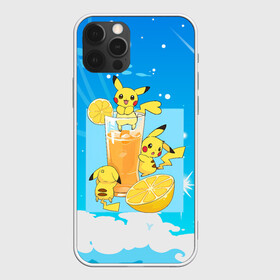 Чехол для iPhone 12 Pro Max с принтом Пикачу в лимонаде , Силикон |  | anime | picachu | pikachu | аниме | милый | пика | пикачу | покебол | покемон