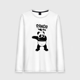 Мужской лонгслив хлопок с принтом Панда даббинг , 100% хлопок |  | dabbing | panda | даб | даббинг | дэб | животное | медведи | медведь | панда | панды
