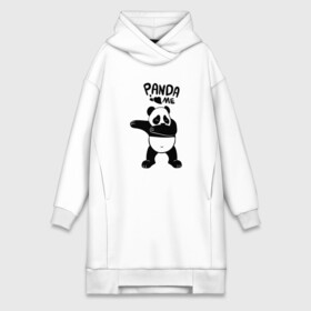 Платье-худи хлопок с принтом Панда даббинг ,  |  | dabbing | panda | даб | даббинг | дэб | животное | медведи | медведь | панда | панды