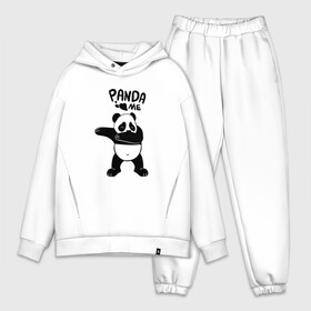Мужской костюм хлопок OVERSIZE с принтом Панда даббинг ,  |  | dabbing | panda | даб | даббинг | дэб | животное | медведи | медведь | панда | панды