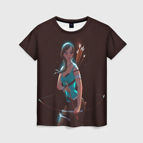 Женская футболка 3D с принтом Sweet Lara , 100% полиэфир ( синтетическое хлопкоподобное полотно) | прямой крой, круглый вырез горловины, длина до линии бедер | game | games | lara croft | tomb rider | игра | игры | лара крофт | расхитительница гробниц | томб райдер