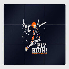 Магнитный плакат 3Х3 с принтом fly high! Шоё Хината Haikyuu!! , Полимерный материал с магнитным слоем | 9 деталей размером 9*9 см | 10 номер | anime | haikyu | haikyuu | hinata shoyo | karasuno | manga | аниме | волейбол | волейбольный клуб | иероглифы | карасуно | лети высоко | лого | манга | надпись | прыжок | старшая школа | хаику | хаикую